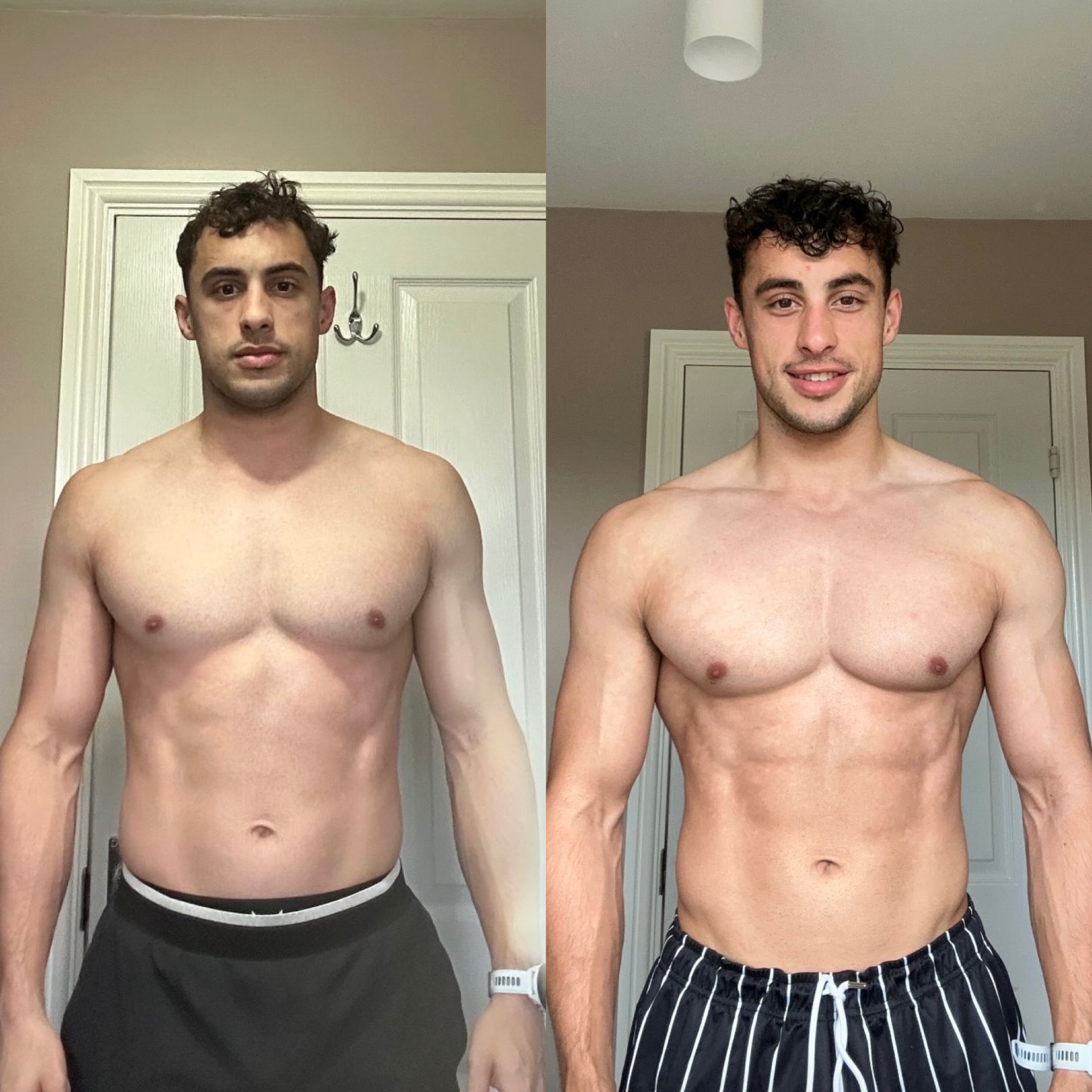 Rio before and after coaching; original side-by-side photograph